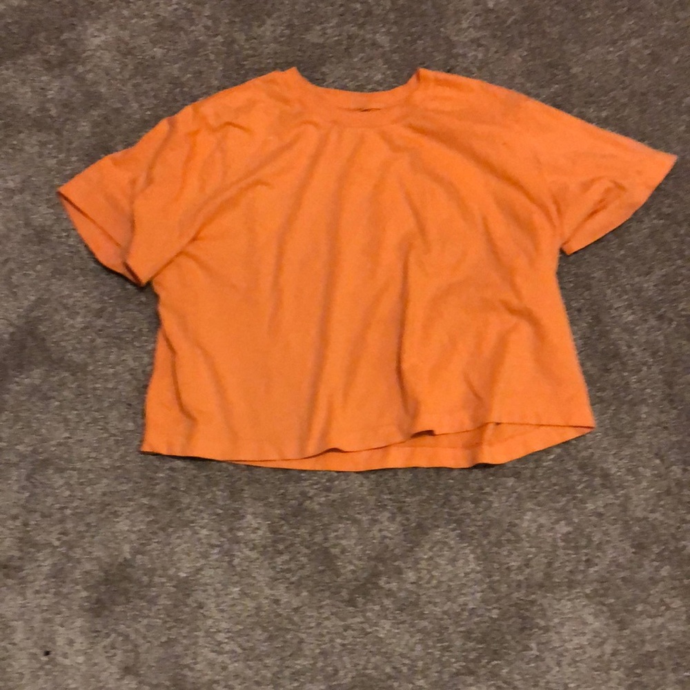 Orange crop top
